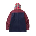 Рубашка YMKASHIX Velvet Button Det бордовая / синяя