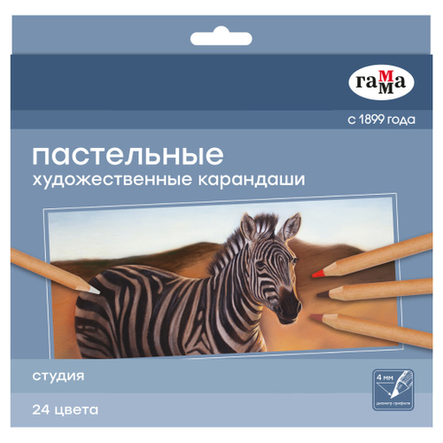 Пастель-карандаш 24 цвета(ов) дер. ГАММА Студия (170322_24P)