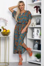 Платье Вистерия (лазурно-оранжевое) П15347-5М LT Collection