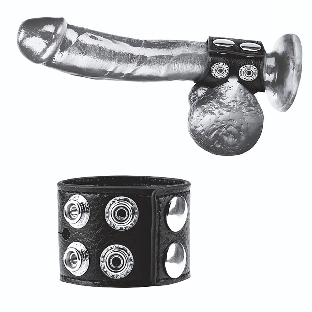 Ремень на член и мошонку 1.5 Cock Ring With Ball Strap (Цвет: черный)