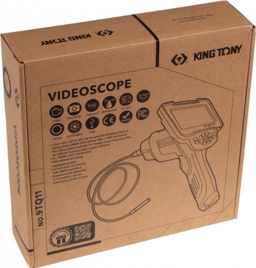 Видеоэндоскоп KING TONY 9TQ11 промышленный, 5,5 мм