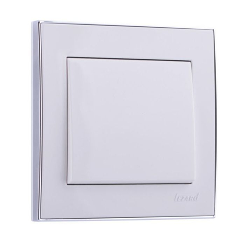 RAIN 703 0225 100 Выключатель  белый с бок.вст.хром