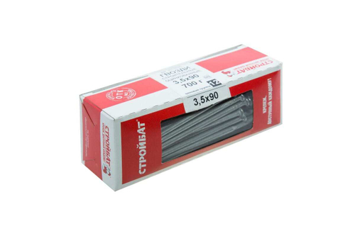 ГВОЗДИ СТРОИТЕЛЬНЫЕ СТРОЙБАТ 3,5X90 (БЕЛЫЙ ЦИНК 0,7 КГ)