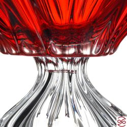 Фруктовница на ножке Aurum Crystal Plantica 33 см red