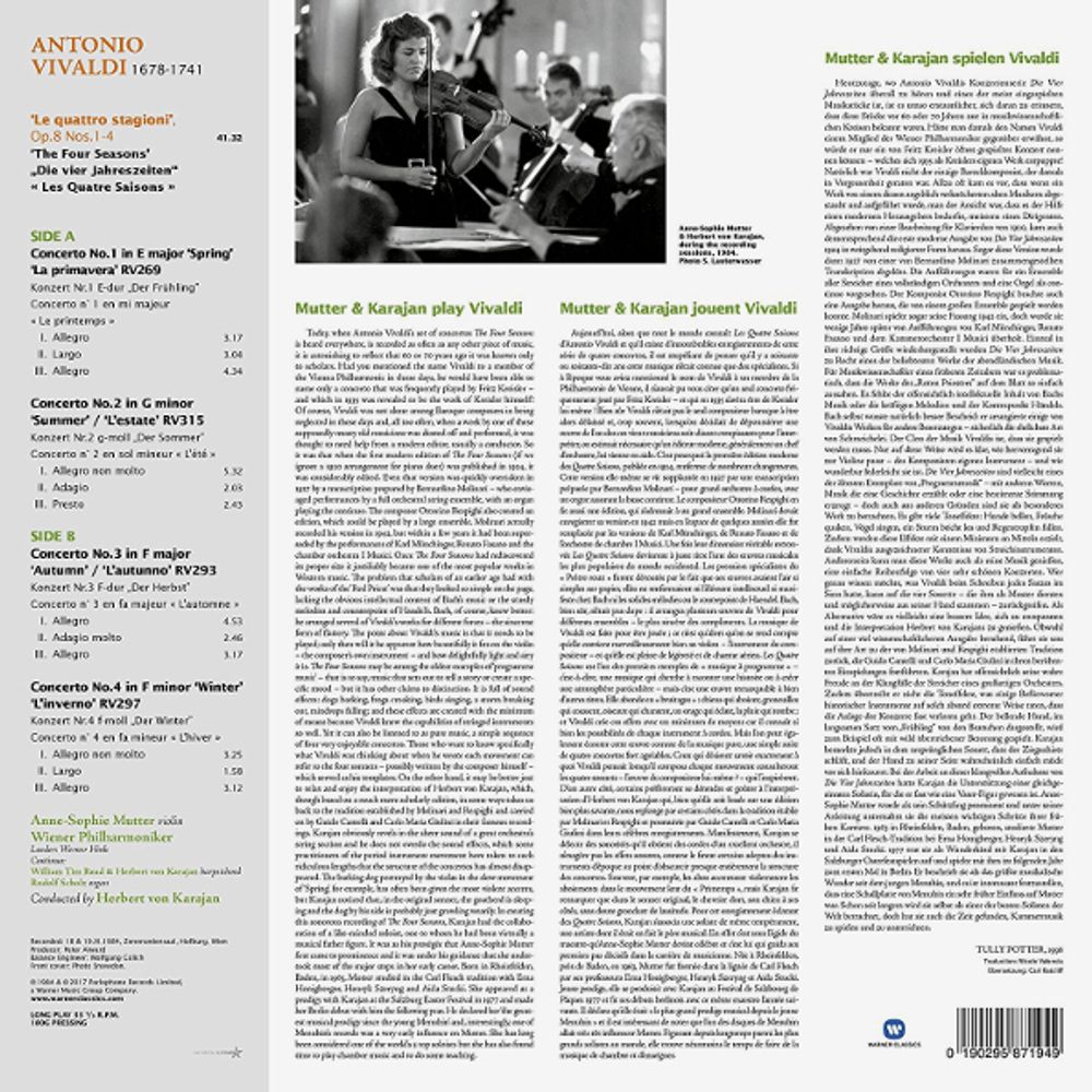 Antonio Vivaldi. The Four Seasons, LP Вивальди. Времена года