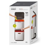 Контейнер для мусора с двумя баками Totem Max 60 л нержавеющая сталь, Joseph Joseph