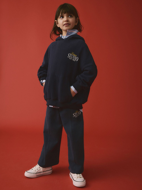 Джоггеры широкие для девочки Next AG5-909, Темно-синий