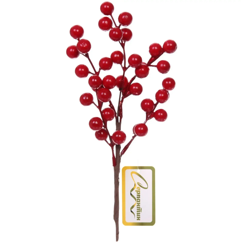 Ветка декоративная «Красочная зима» 25 см