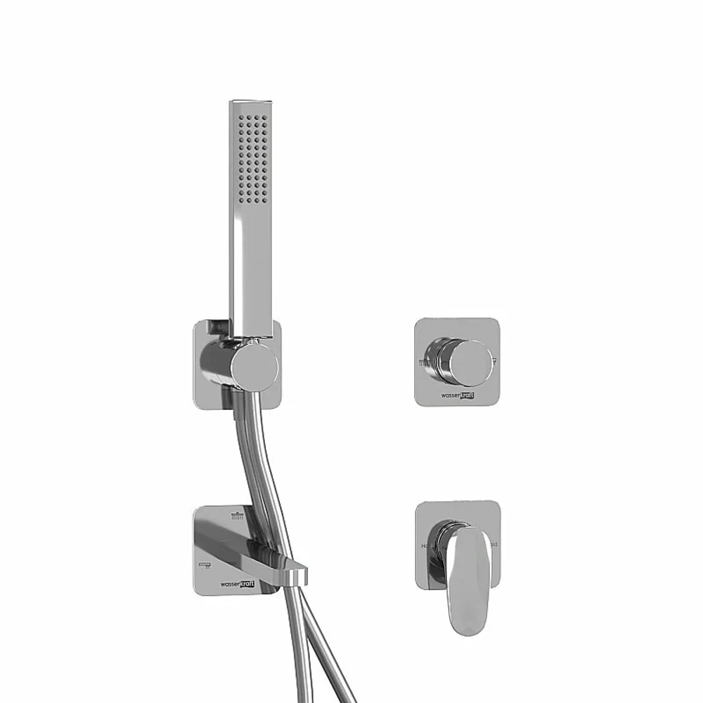 Смеситель для ванны WasserKRAFT Weida SET2852 хром