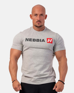 Мужская футболка NEBBIA Red "N" T-shirt 292 Light grey