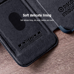 Кожаный чехол книжка от Nillkin для Samsung Galaxy A54 5G, серия Qin Pro Leather с защитной шторкой для камеры