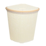 Корзина д/белья «Плетенка» 55 л. угловая с крышкой (Ар-пласт) (Р)