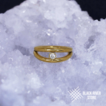 Кликер One Stone Crystal PVD Yellow 1.2мм