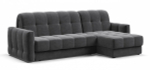 Угловой диван Босс Слип 160 Велюр Монолит серый