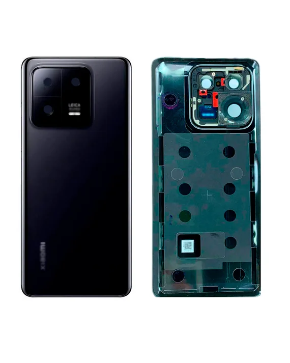 Задняя крышка для Xiaomi Mi 13 Pro (Черная) со стеклом камеры