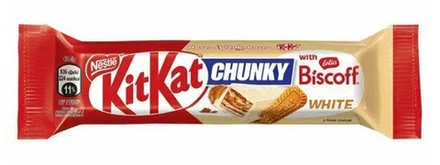 Шоколадный батончик Кит Кат KitKat Nestle Chunky White Chocolate Bar белый шоколад с хрустящей вафлей 42г. (70руб./шт.) (24шт./кор.) (Европа) ООО ГЛОБАЛ