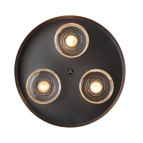 6598/3CY MODERNI LN25 156 черный/черный. коричневый металл, эко кожа/металл, стекло Подвесной светильник Е27 3*60W 220V BASALTO