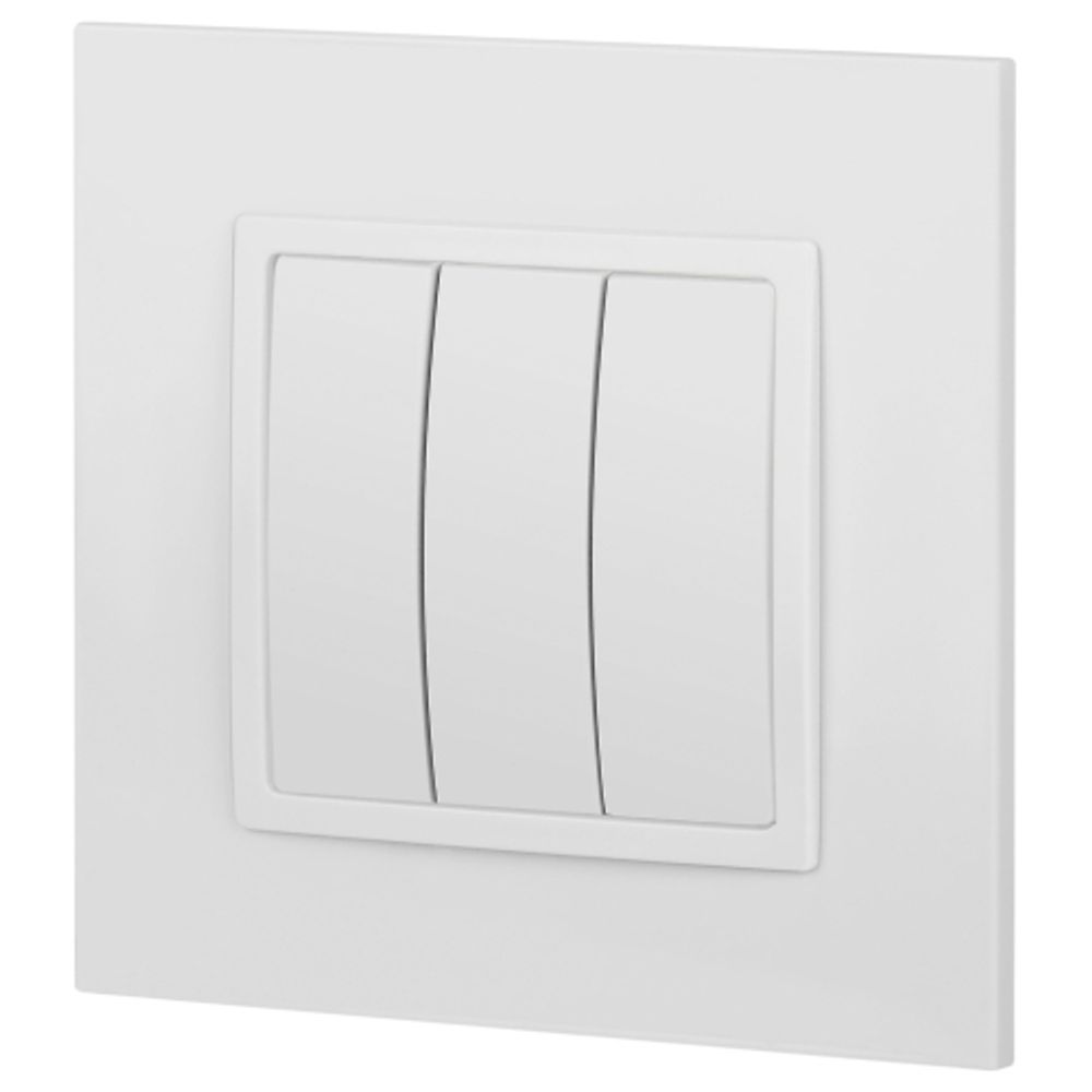 Выключатель ЭРА Elegance 14-1107-01М тройной, 10АХ-250В, белый матовый