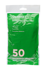 Перчатки резиновые флокированные Optiline Премиум, размер S