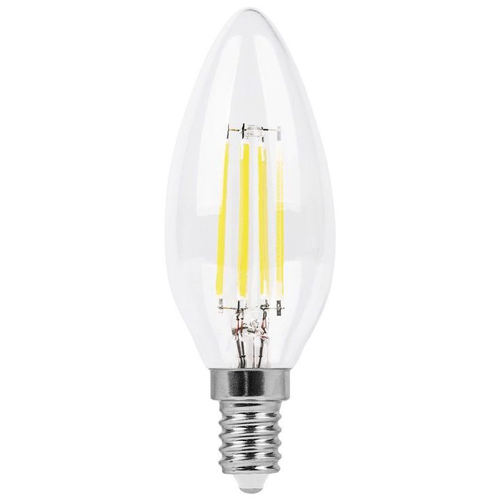 Лампа светодиодная филаментная Feron E14 11W 6400K прозрачная LB-713 38231