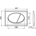 Кнопка для инсталляции ALCAPLAST/Alcadrain М71 овал, хром-глянец