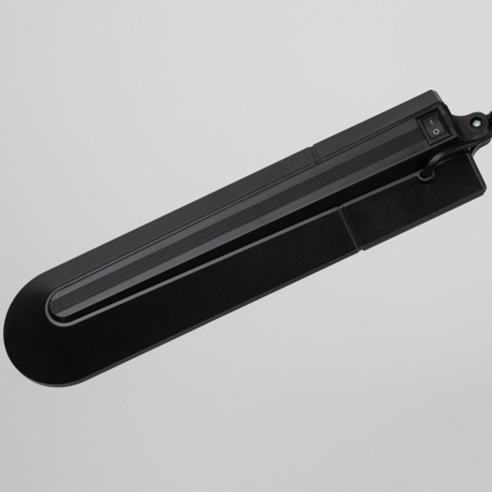 Настольный светильник ЭРА NL-202-G23-11W-BK с лампой PL на струбцине и с основанием черный | Настольные светильники под лампу