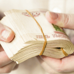 Резинки банковские универсальные диаметром 60 мм BRAUBERG 100 г натуральный цвет натуральный каучук (10 штук в упаковке)