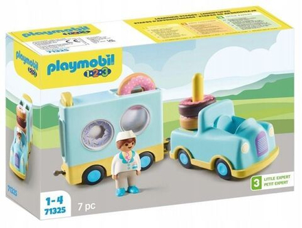 Конструктор Playmobil 1.2.3 Сумасшедший грузовик с пончиками со складыванием в пирамидку и сортировкой 71325