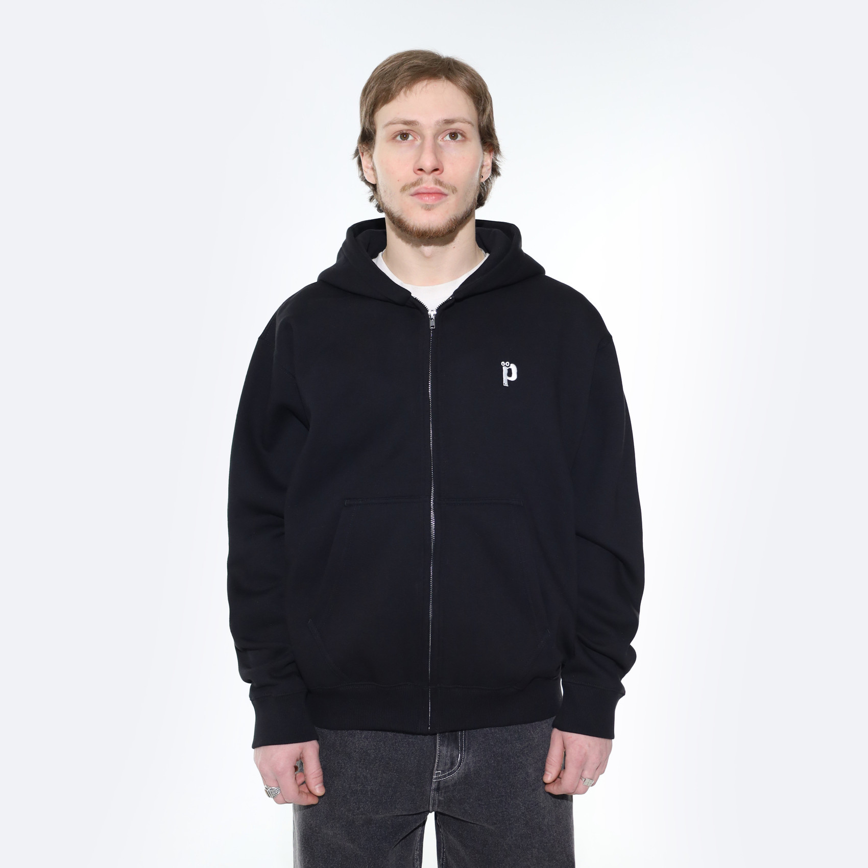 Худи Postaments P Logo Zip (black) артикул: - купить в магазине Дайс