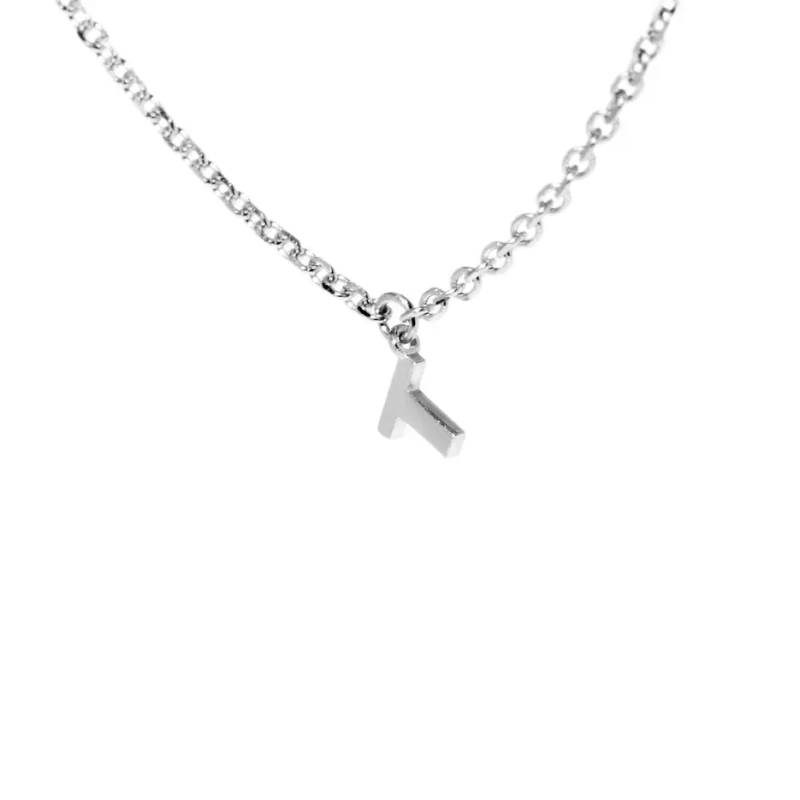 Вечный браслет Персонализация с Буквой – Белое золото