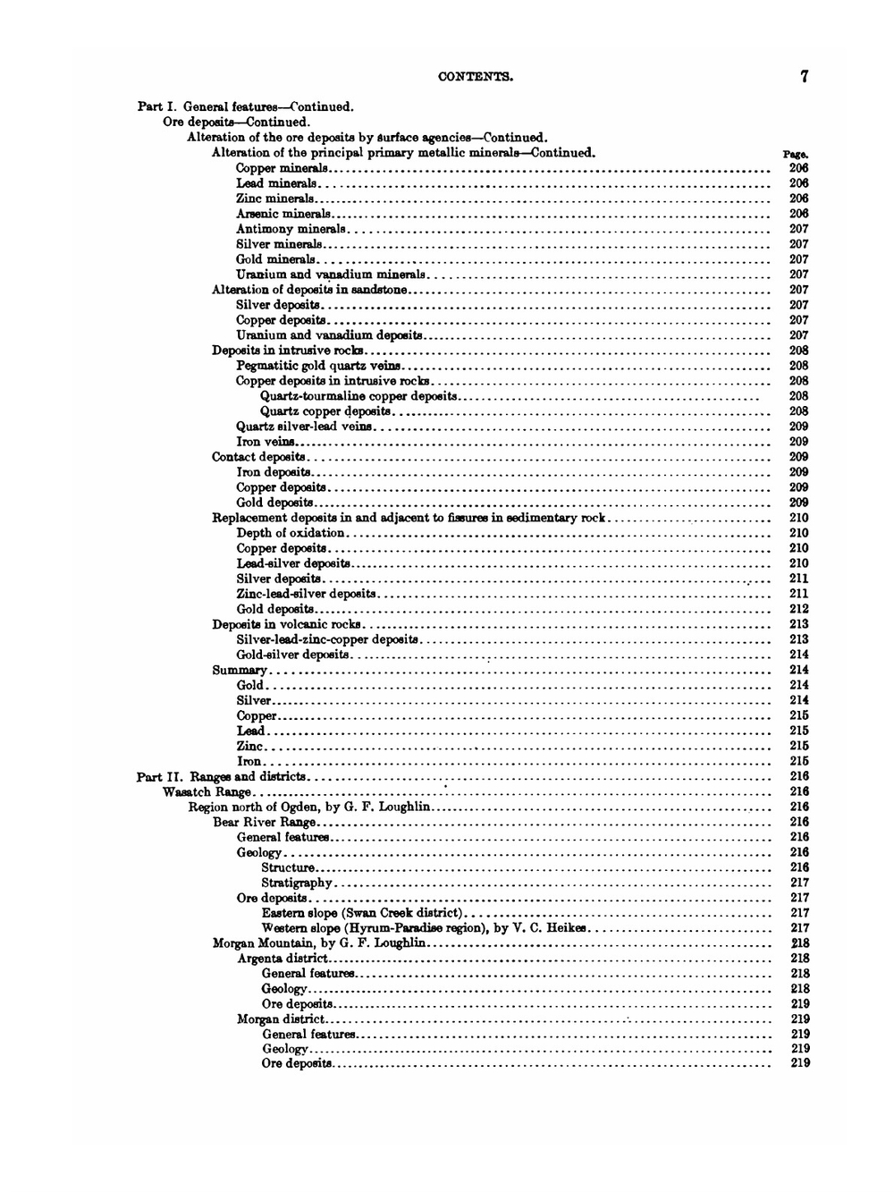 The Ore Deposits of Utah | B.S. Loughlin Butler