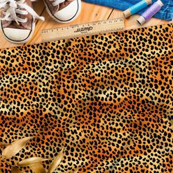 Ткань премиум интерлок пятна леопарда