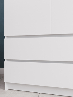 Шкаф Мори МШ900.1 (ш904*г504*в1800мм) Белый