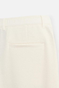 ZARA БРЮКИ ЧИНОС ФАКТУРНЫЕ, ЭКРЮ