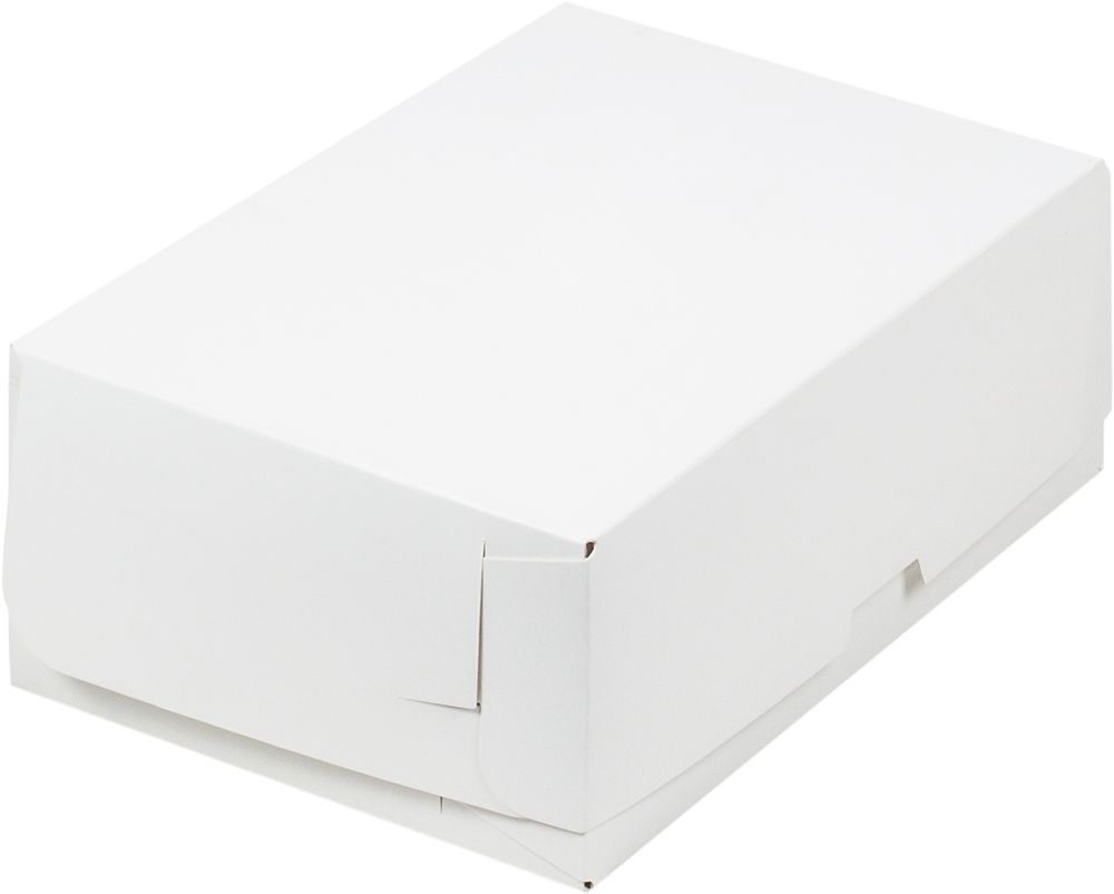 Коробка для тортов и пирожных без окна 190*130*75 мм (белая)