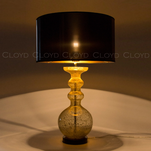 Настольная лампа Cloyd TAMPLIERA T1 / выс. 72 см - латунь - янтарн. стекло (арт.30126)