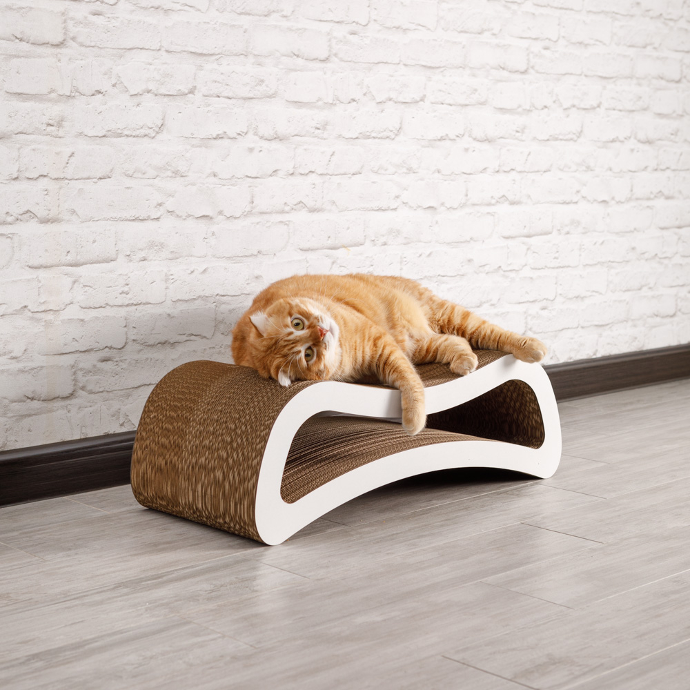 Когтеточка лежанка картонная двухсторонняя #020