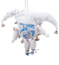 РусКукла RK-503/2 Яйцо-подвеска «Зима» фарфор