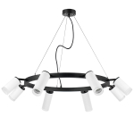 LR0188643640 Люстра RULLO 8х50W GU10 ЧЕРНЫЙ/БЕЛЫЙ (571018+214436-4+214486-4+202430-8)