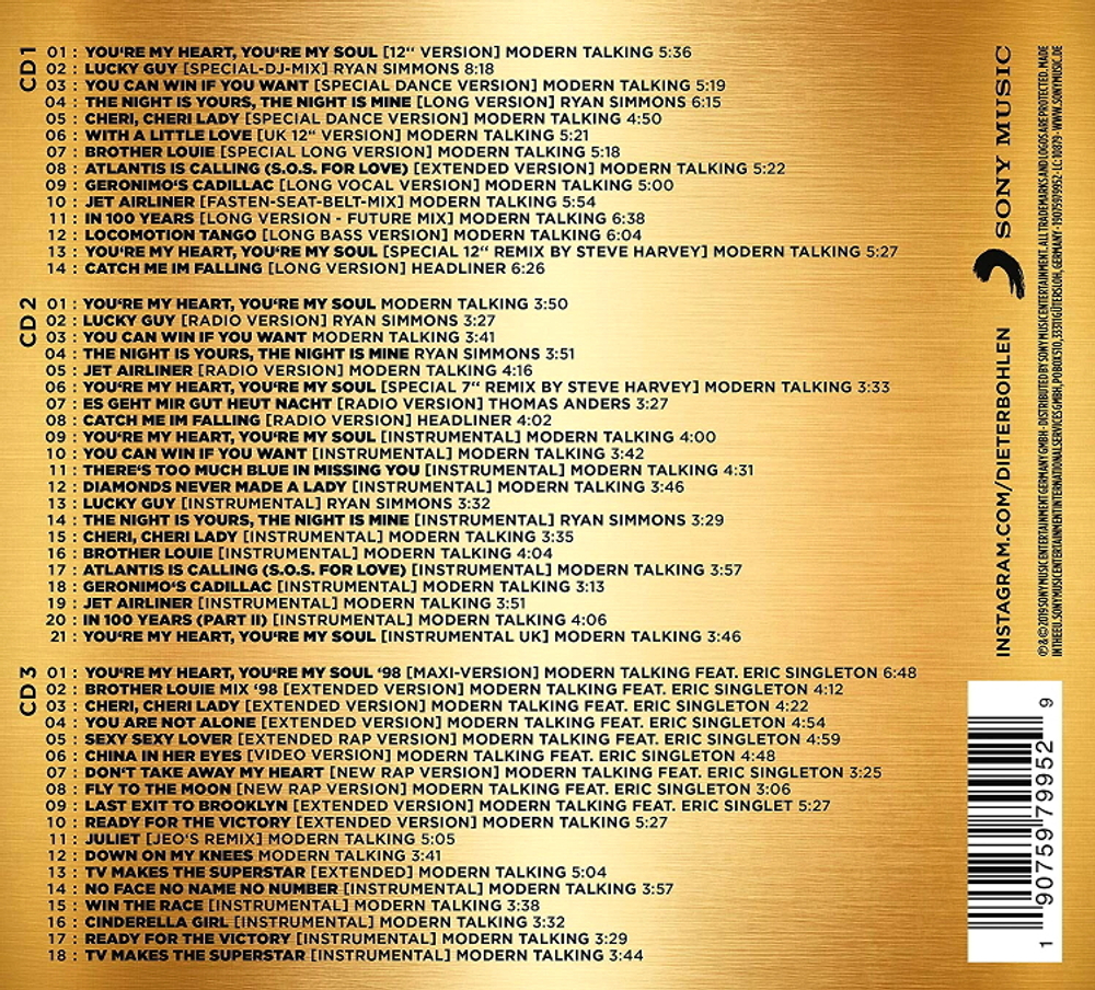 Modern Talking / Maxi & Singles Collection (Dieter Bohlen Edition)(3CD)