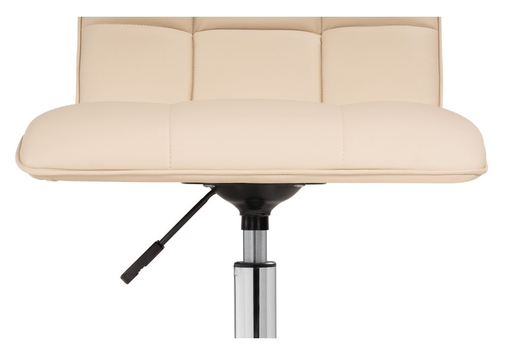 Компьютерное кресло Квадро экокожа бежевая / хром