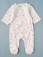 Комбинезон и чепчик "Флажки, киты, кораблики", Крем