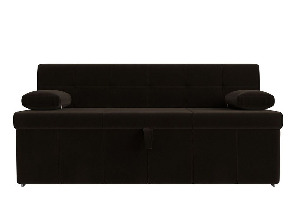 Диван кухонный прямой Лео, Коричневый, Микровельвет, 28660