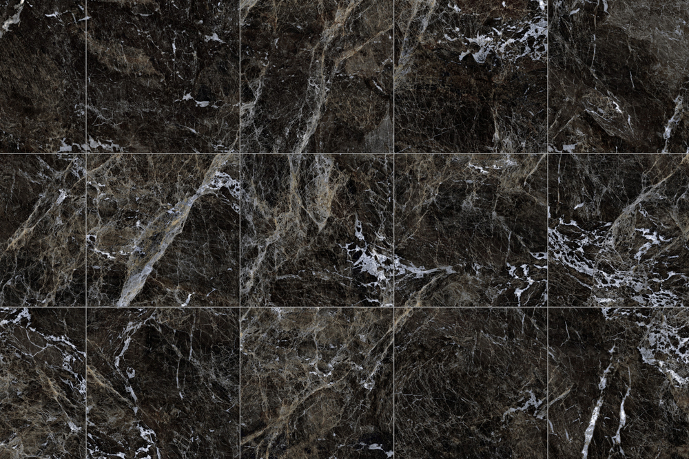 Керамогранит Грани Таганая GRS05-03 Карбон / carbon мрамор черно-белый, 600х600 мм, матовая