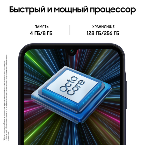 Смартфон Samsung Galaxy A15 4/128Gb темно-синий (SM-A155FZKDMEA)