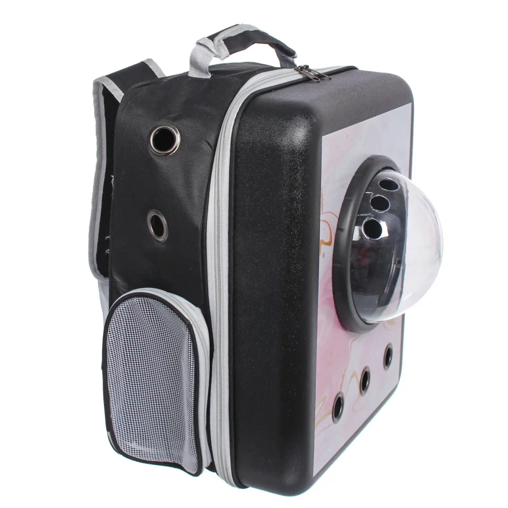 Рюкзак - переноска для животных «СТИЛЬНЫЙ БРО», цвет пудровый, 32*17*42/до 13кг (Пакет и Лейбл)