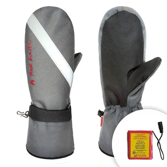 Рукавицы RL-R-03 с подогревом RedLaika на аккумуляторах (akk) серые