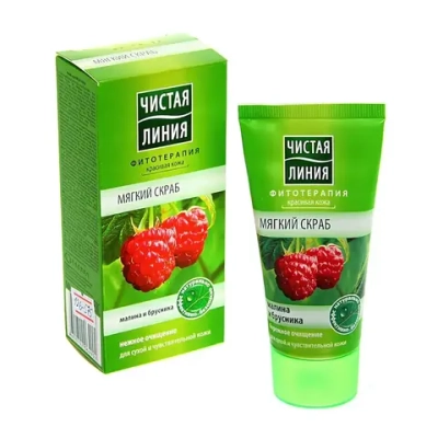Скраб для лица ЧИСТАЯ ЛИНИЯ мягкий 50 мл.
