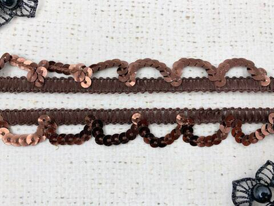 Тесьма с пайетками,  ш. 1,5 см