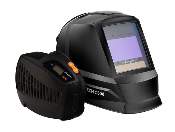 Маска для сварки Сварог TECH C50d + Устройство подачи воздуха VENTO (СИЗОД)